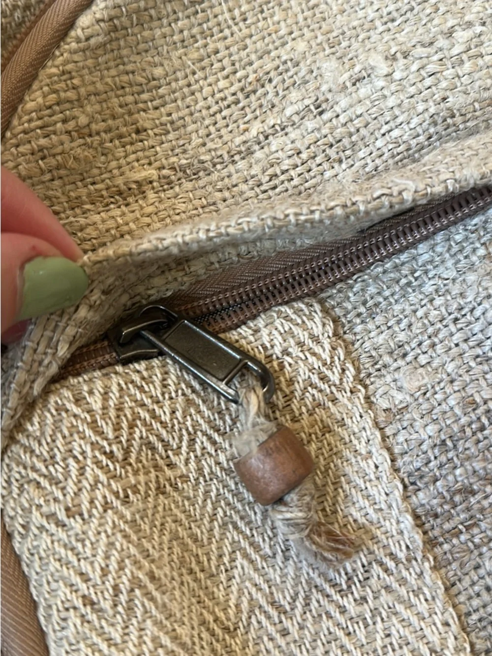 Neutral Beige Textured Laptop Backpack for Women (handmade)